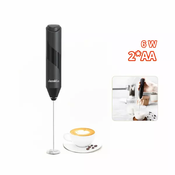 Decakila Milk Frother Electric Handheld With Stainless Steel Whisk 6W Kmcf035B Food Grade Material 304 With Plastic Handle Suitable For 2X Aa Battery 1 Decakila Milk Frother Electric Handheld With Stainless Steel Whisk 6W Kmcf035B Food Grade Material 304 With Plastic Handle Suitable For 2X Aa Battery