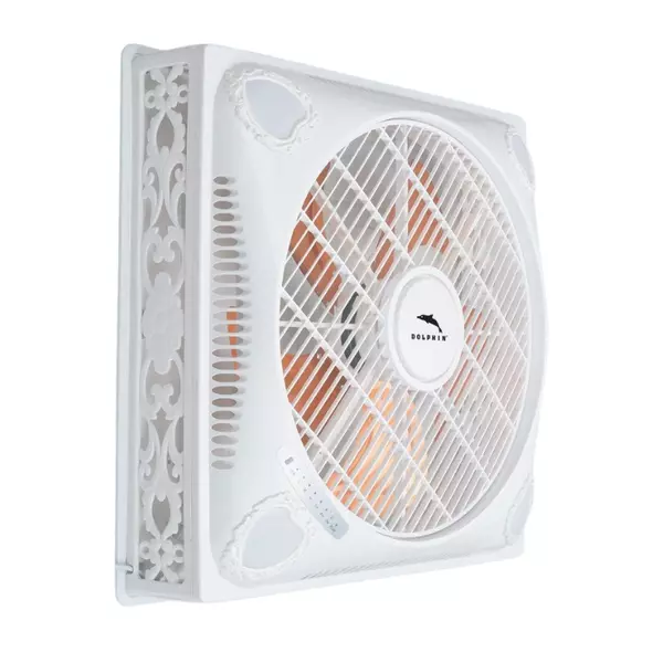 Dolphin Surface Ceiling Fan 18'' 100W 60X60, 3 Speeds, 4 Led Lights, 6Hr Timer Me-1825 1 Dolphin Surface Ceiling Fan 18'' 100W 60X60, 3 Speeds, 4 Led Lights, 6Hr Timer Me-1825