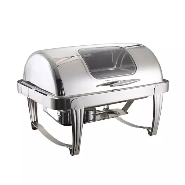 Commercial Chafing Dish With Glass Window Double 36117Qt 1 Commercial Chafing Dish With Glass Window Double 36117Qt