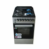 Delta Cooker 50x55cm Electric Oven 2 Gas 2 Electric Silver with Black