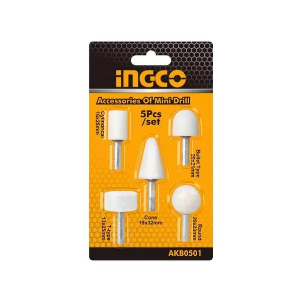Ingco Accessories For Die Grinder Pack Of 5 Akb0501 1 Ingco Accessories For Die Grinder Pack Of 5 Akb0501