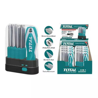 Total Interchangeable Screwdriver Set 9pcs THT250906