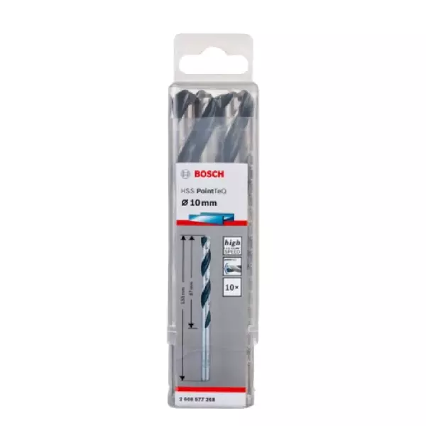 Bosch Twist Drill Pointteq Hss G 10.0Mm 2608577268 1 Bosch Twist Drill Pointteq Hss G 10.0Mm 2608577268