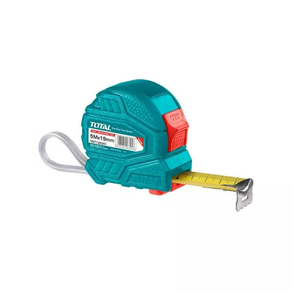 Total Steel Measuring Tape With Double Button 5M X 19Mm Tmt126351 1 Total Steel Measuring Tape With Double Button 5M X 19Mm Tmt126351