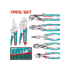 Total 7pcs Pliers Set, Including Pump, Combination, Long Nose, Diagonal Cutting, Jaw Locking, Nose Locking & Slip Joint Pliers TOS23055