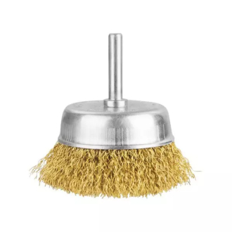 Total WIre Cup Brushes 50mm 2" with Shank 1/4" for Steel, Cast Steel, Soft & Hard Wood TAC33021