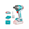 Total Cordless Impact Driver 285Nm Lithium-ion 20V with Screwdriver Bits, Nut Setters, Battery & Charger TIRLI2028