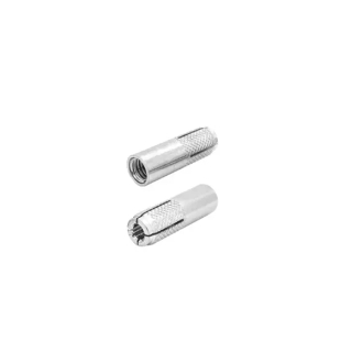 Total Drop-In Anchor Plug 1/4"x1" Carbon Steel, Zinc Plated Finish THWDA1411 (Pack of 50pcs)